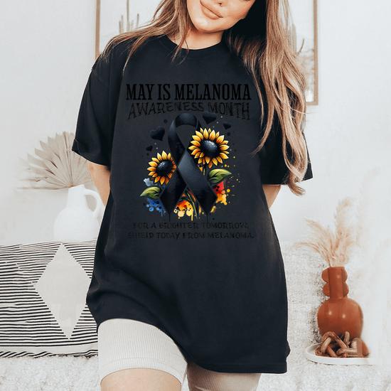 Melanoma Awareness Sunflower Tshirt Melanoma Awareness Sunflower Tshirt