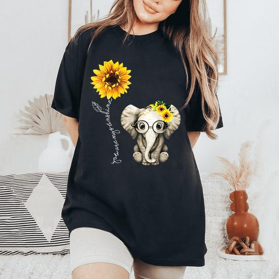 You Are My Sunshine T-Shirt Hippie Sunflower Elephant You Are My Sunshine T-Shirt Hippie Sunflower Elephant
