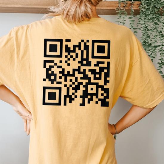 T-shirt Qr Code Fxck-You Humour Scannable T-shirt Drôle Unisexe Homme Femme