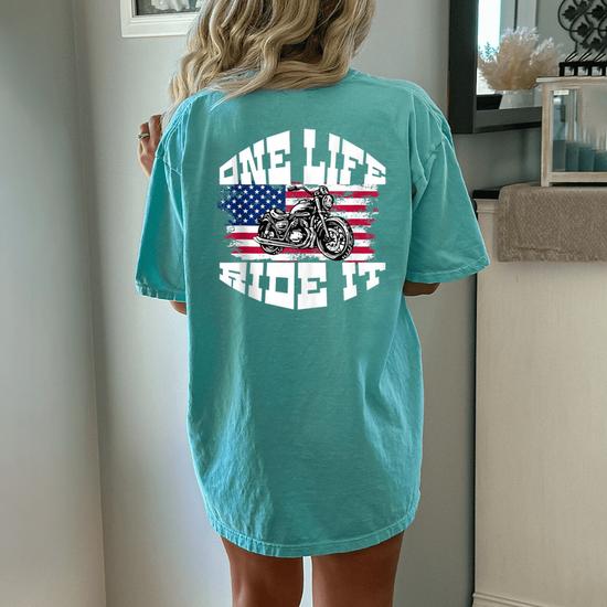 Y2K Harley Davidson Milwaukee USA American Flag Tshirt Biker