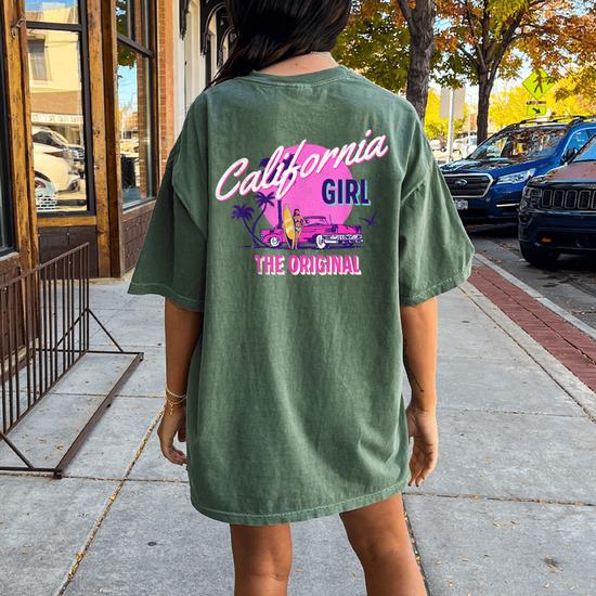 T-shirt California Girlz USA M 10/12 - Motif Écouteurs Et Musique