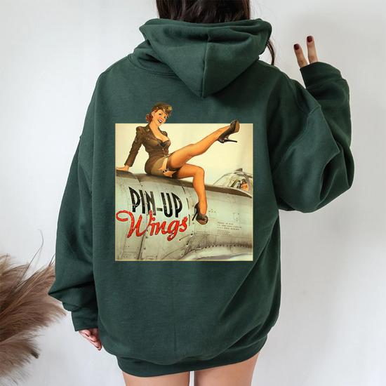 Poster print oversized hoodie sales