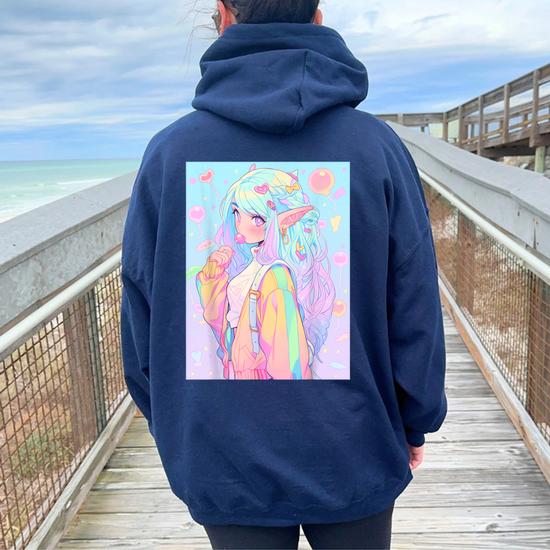 Oversized anime hoodie best sale