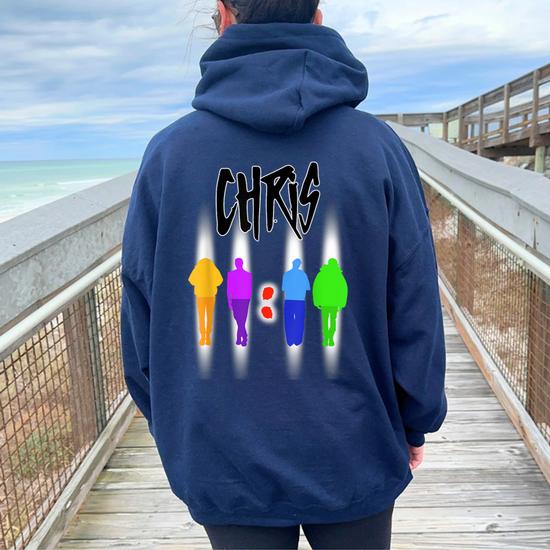 Chris 2024 Personalized Chris First Name For Women Women Oversized Hoodie Back Print Seseable UK