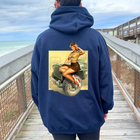 Poster print oversized hoodie store