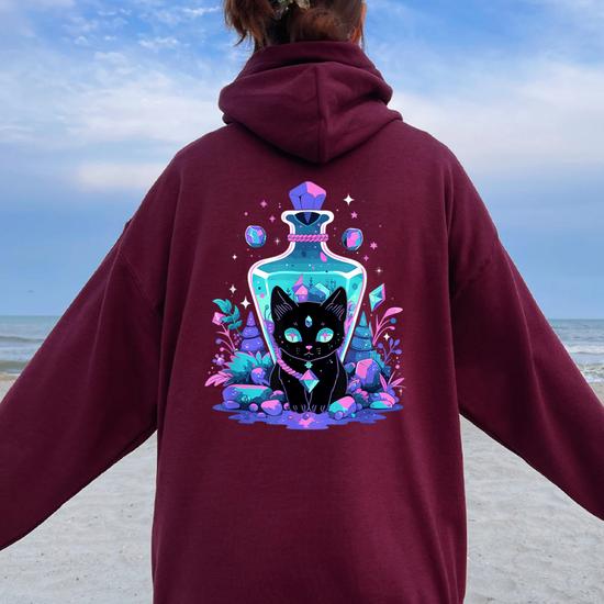 Cat hoodie girl store