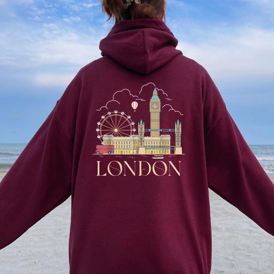 London Souvenir England Vintage City British Uk T- Women Oversized
