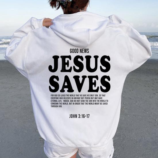For God So Loved The World Retro Hoodie Back Print For God So Loved The World Retro Hoodie Back Print