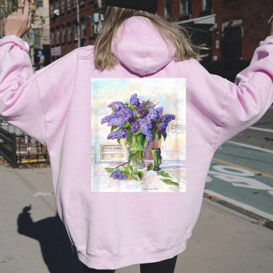 Vintage flower hoodie on sale