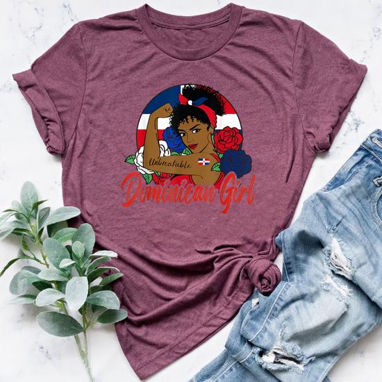 Dominicana Girl Dominicanan Mujer Republica Dominicana Flag Bella Canvas T shirt Seseable UK