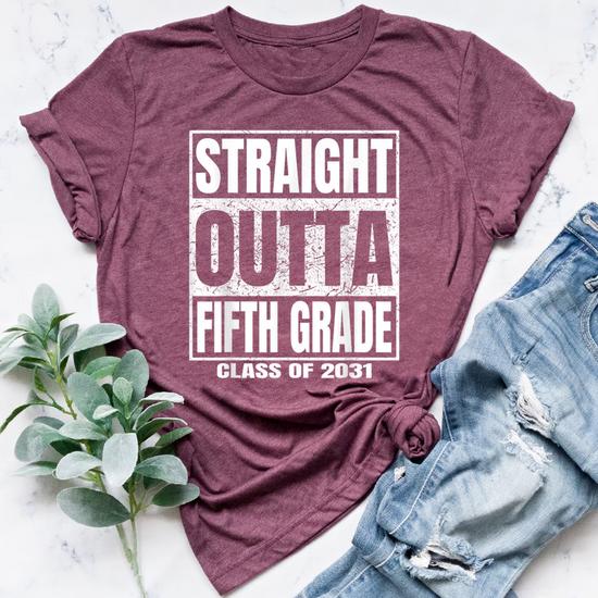 Straight Outta Fifth Grade Shirt 5th Grade Shirt