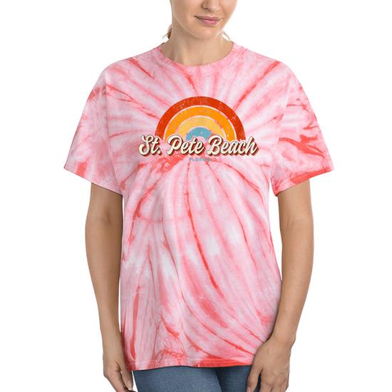 St Pete Beach Florida Fl Vintage Rainbow Retro 70S Tie-Dye T